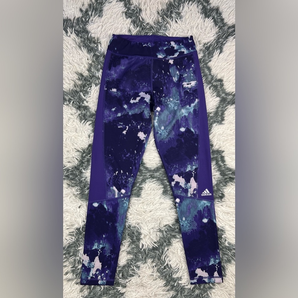 Adidas Women's Purple Climalite Ankle Leggings Size Small 8-10